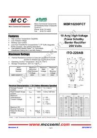 MBR10200FCT-BP Datasheet Cover
