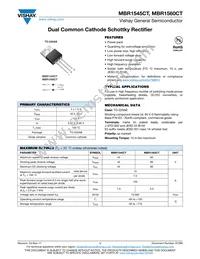 MBR1560CTHE3/45 Datasheet Cover