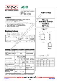 MBR15U60-TP Datasheet Cover