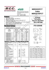 MBR20100FCT-BP Datasheet Cover