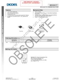 MBR2060CTP Datasheet Cover