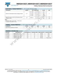 MBR20H100CT-E3/4W Datasheet Page 2