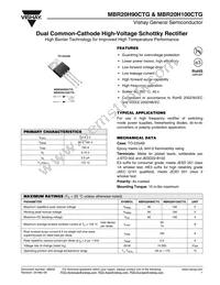 MBR20H90CTG-E3/45 Datasheet Cover