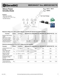 MBR300100CT Datasheet Cover