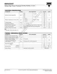 MBR4045WT Datasheet Page 2