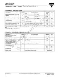 MBR6045WT Datasheet Page 2