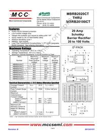 MBRB20100CT-TP Datasheet Cover