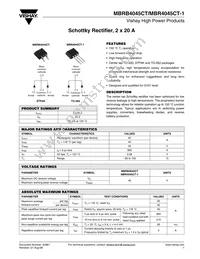 MBRB4045CTTRR Datasheet Cover