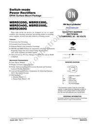 MBRD320T4 Datasheet Cover