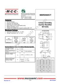 MBRD660CT-TP Datasheet Cover