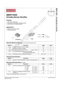MBRP1545NTU Datasheet Page 2