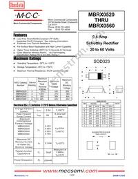 MBRX0560-TP Datasheet Cover