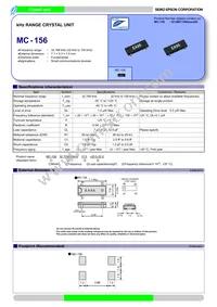 MC-156 32.7680KA-A0 Datasheet Cover