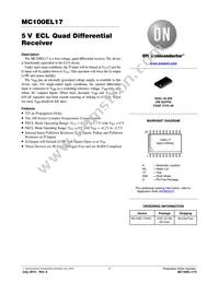 MC100EL17DWR2G Datasheet Cover