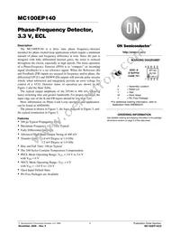 MC100EP140DR2G Datasheet Cover