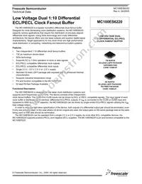 MC100ES6220TB Datasheet Cover