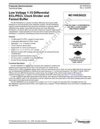 MC100ES6222TB Datasheet Cover