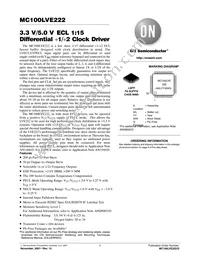 MC100LVE222FAR2G Datasheet Cover