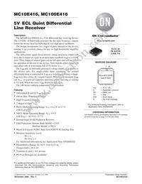 MC10E416FNR2G Datasheet Cover