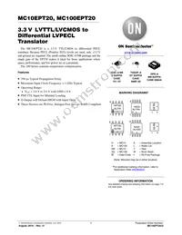 MC10EPT20MNR4G Datasheet Cover