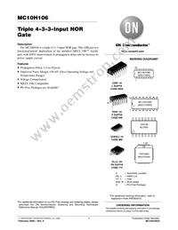 MC10H106PG Datasheet Cover