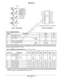 MC10H113PG Datasheet Page 2