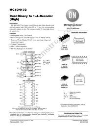 MC10H172PG Datasheet Cover