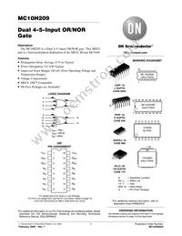 MC10H209P Datasheet Cover