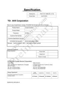 MC2016K20.0000C16ESH Datasheet Cover