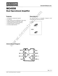 MC4558CP Datasheet Cover