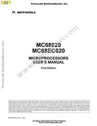 MC68020RC33E Datasheet Cover