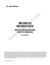 MC68EC020AA25R Datasheet Cover