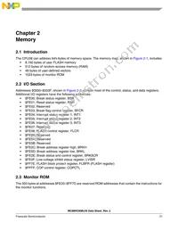 MC68HC908LV8CPBE Datasheet Page 21