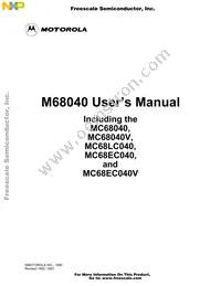 MC68LC040RC40A Datasheet Cover