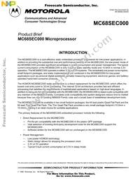 MC68SEC000AE16 Datasheet Cover