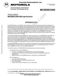 MC68SEC000FU16 Datasheet Cover