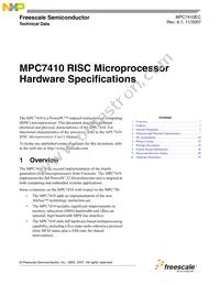 MC7410TVU400LE Datasheet Cover