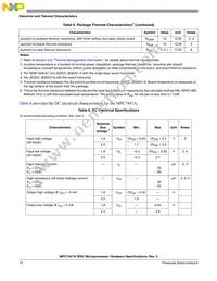MC7447AVU1333LB Datasheet Page 12