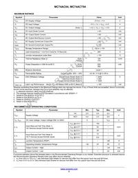 MC74ACT04MG Datasheet Page 2