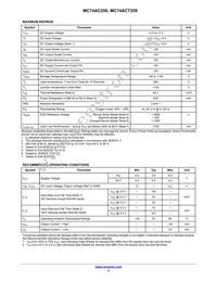MC74ACT259DR2G Datasheet Page 4