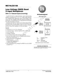 MC74LCX158DT Datasheet Cover