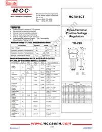 MC7815CT-BP Datasheet Cover