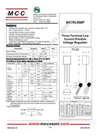 MC78L08BP-AP Datasheet Cover