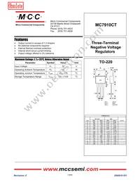 MC7910CT-BP Datasheet Cover