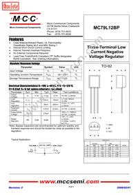MC79L12BP-AP Datasheet Cover