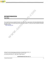 MC908AS32ACFNER Datasheet Page 3