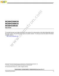 MC908KX8VDWE Datasheet Page 5