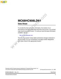 MC908LD64IFUE Datasheet Page 3