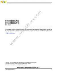 MC908MR16VBE Datasheet Page 3