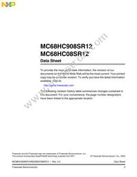 MC908SR12MFAE Datasheet Page 3